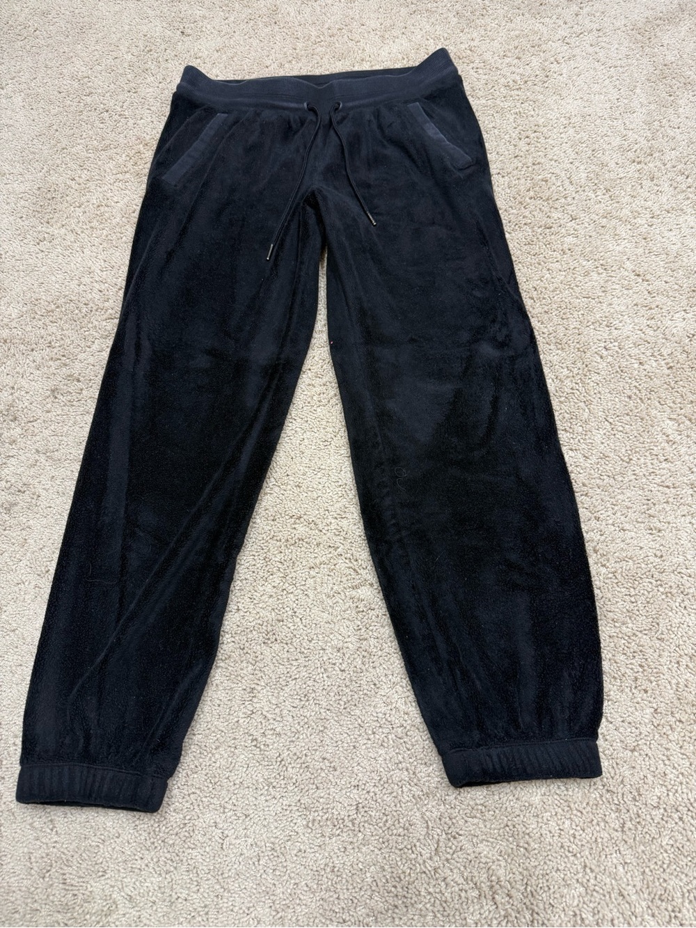 Athleta Black Velour Joggers